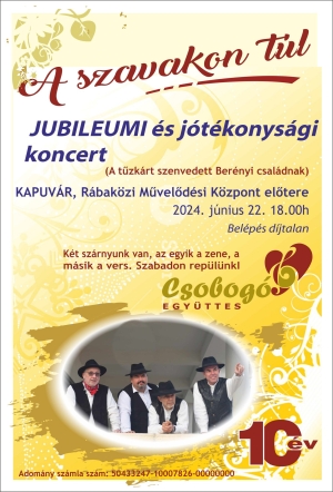 Jubileumi és jótékonysági koncert